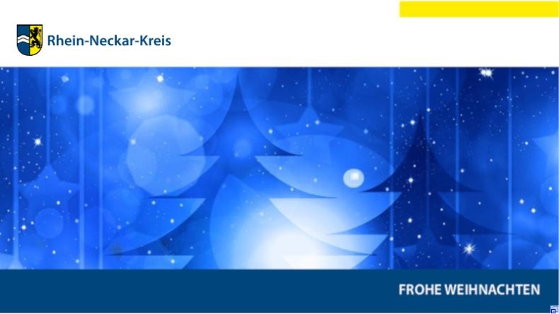 Bild: Rhein-Neckar-Kreis Symbolgrafik Weihnachten in Blau