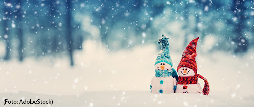Weihnachtwichtel im Schneegestöber