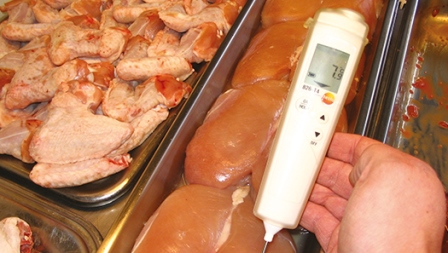 Temperaturmessung an Fleischtheke