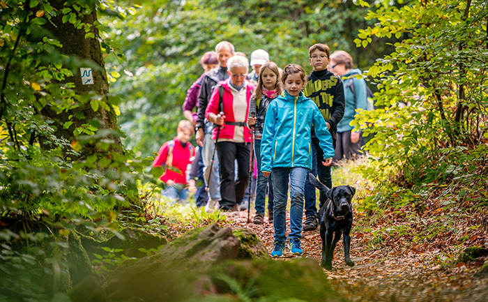 Wandergruppe auf dem Neckarsteig