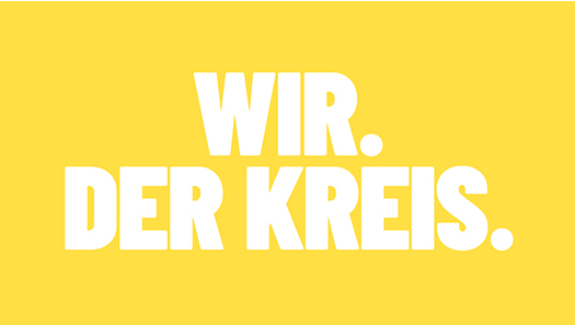 Schriftzug der Personalmarketing-Kampagne "Wir der Kreis"