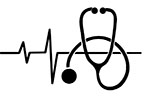 Icon mit Stethoskop und Herzschlagslinie