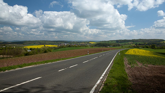 Foto einer Kreisstraße
