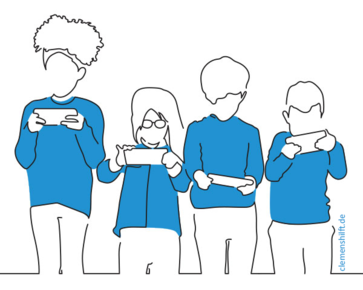 Personen, die mit ihren Smartphones beschäftigt sind