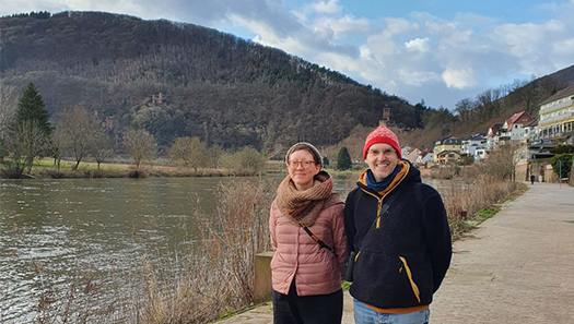 Die beiden Künstler am Neckar