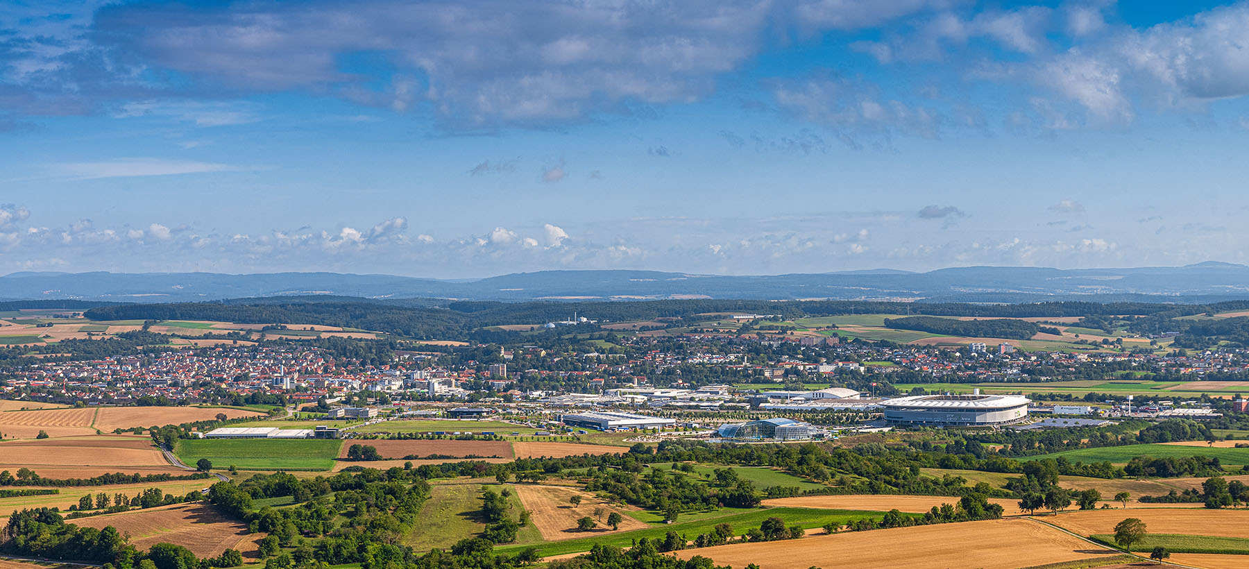 Luftbild des Rhein-Neckar-Kreises
