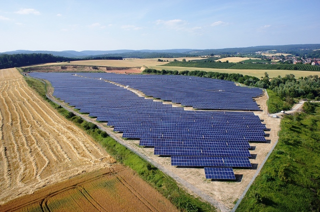 Luftbild des Solarparks