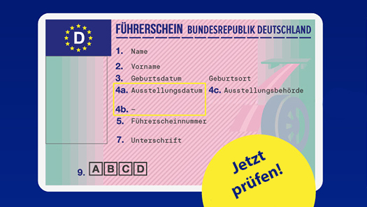 Abbildung eines Kartenführerscheins ohne Ablaufdatum