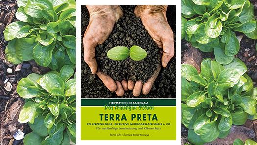 Buchcover "Terra Preta" auf dem Titelbild sind Hände zu sehen, die eine Pflanze halten Buchcover "Terra Preta" auf dem Titelbild sind Hände zu sehen, die eine Pflanze halten