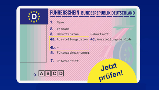 Abbildung eines Karten-Führerscheins
