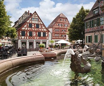Markplatz in der Altstadt von Ladenburg