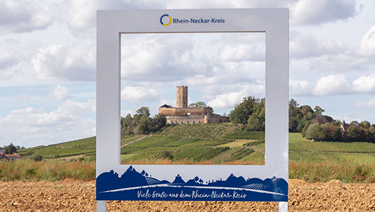 Landschaftsrahmen mit Blick auf die Altstadt von Neckargemünd